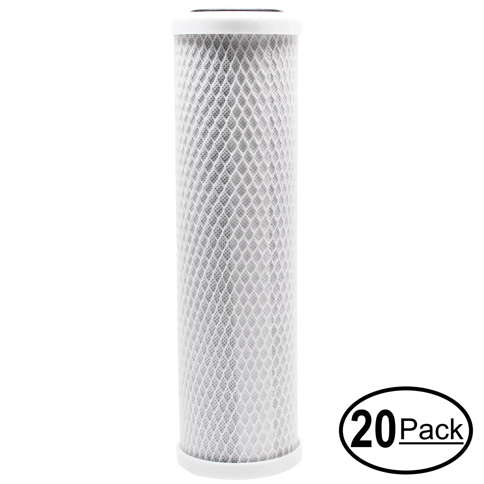 20-Pack Replacement for Depot RO-5SGP Activated Carbon Block Filter - Universal 10 inch Filter for Depot 5 Stage Reverse Osmosis System - Denali Pure Brand