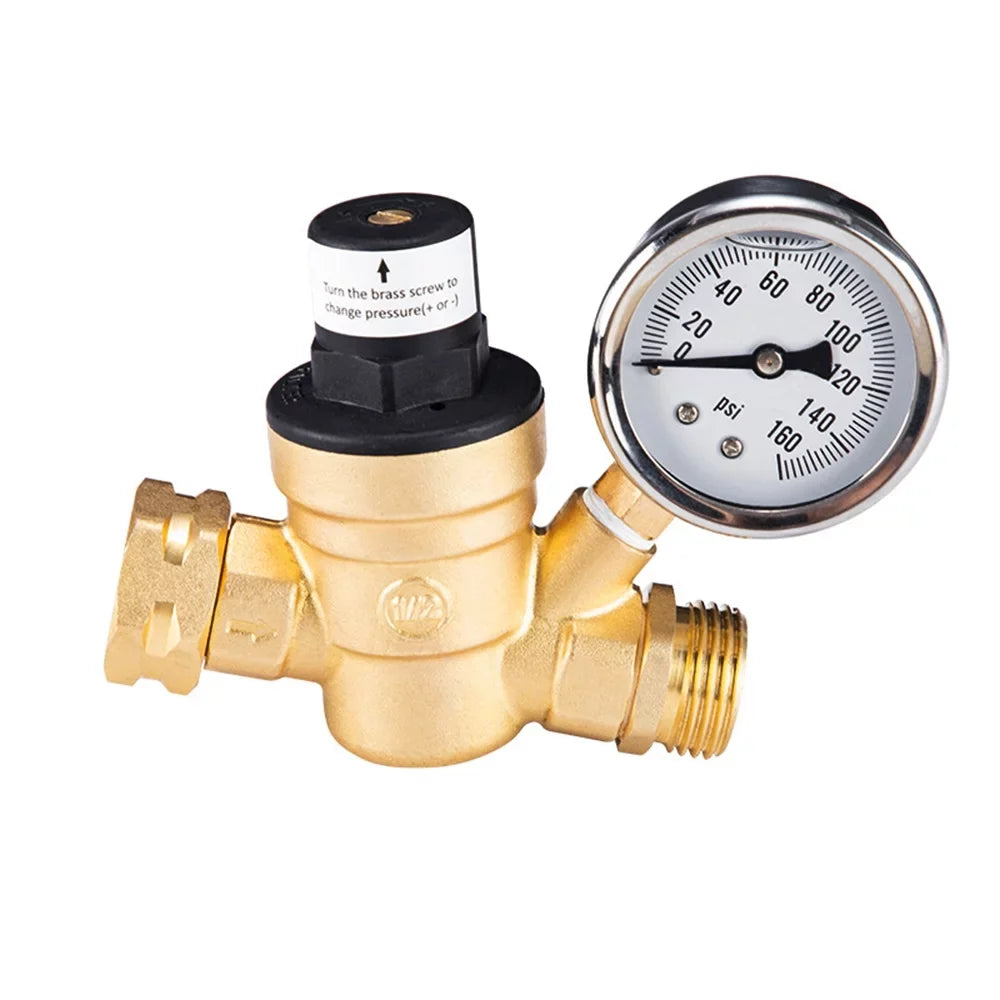 GoolRC Valve;0-160psi And Inlet Reducer With 0-160psi Valve -free Brass Pressure Valve -free Brass Adjustable Screened Filter Rv Pressure With 0-160psi And Pressure Reducer With