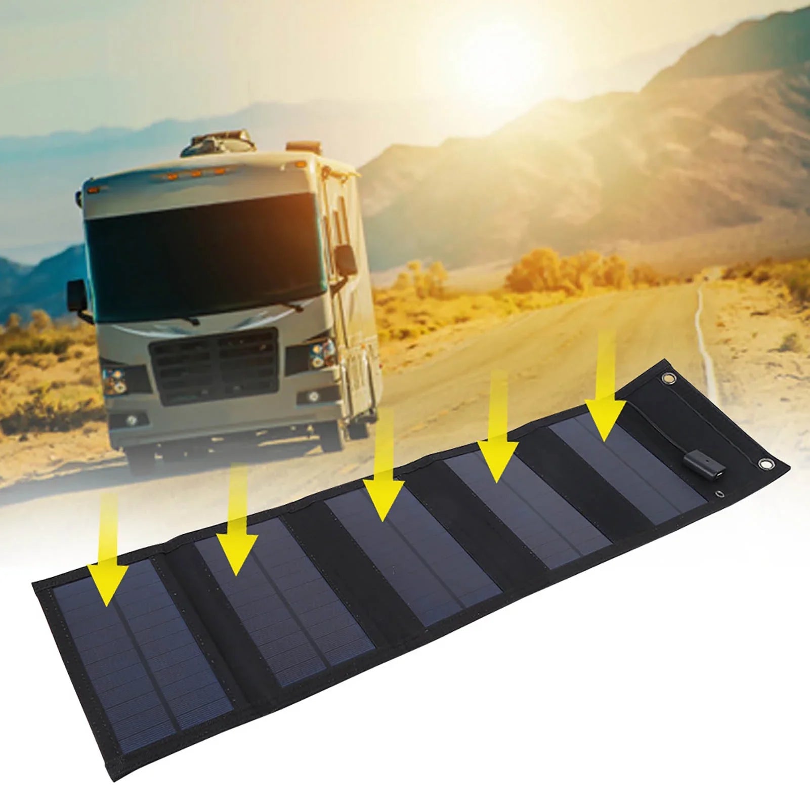 20W Liquidproof Foldable Solar Panel Solar Power Charger USB Output for Mountaineering