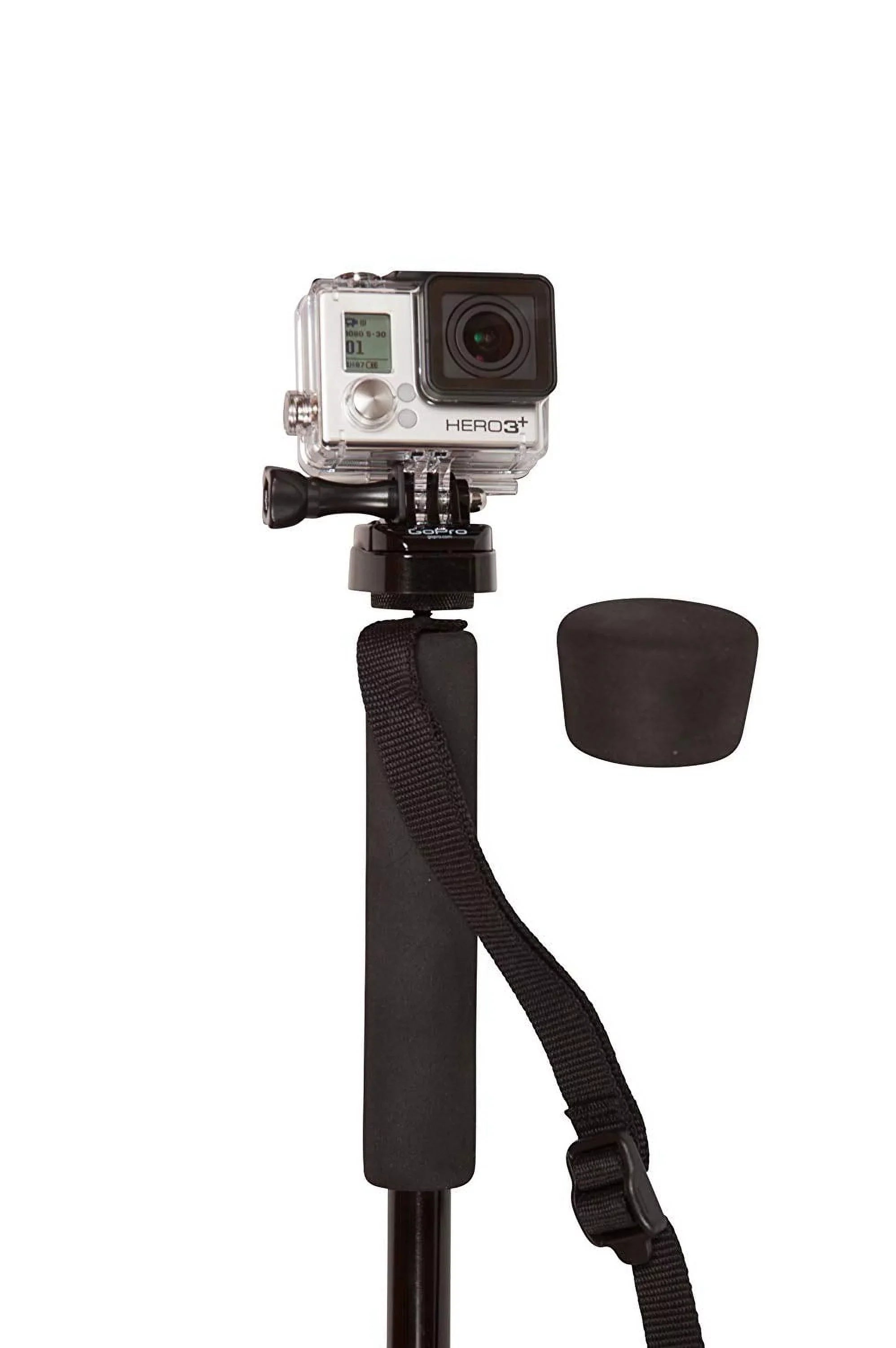 York Nordic Collapsible Trekking & Hiking Poles with Digital Camera Mount; Flip Locks; and Rubber Feet; Pair