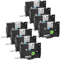 GREENCYCLE 8 Pack Compatible for Brother TZe-S121 TZ-S121 TZ-121 TZe-121 Tape 9mm 0.35'' Laminated Black on Clear Extra Strength Label Tapes use in P-Touch PT-D210 D400 D600 Label Maker 26.2ft 8m
