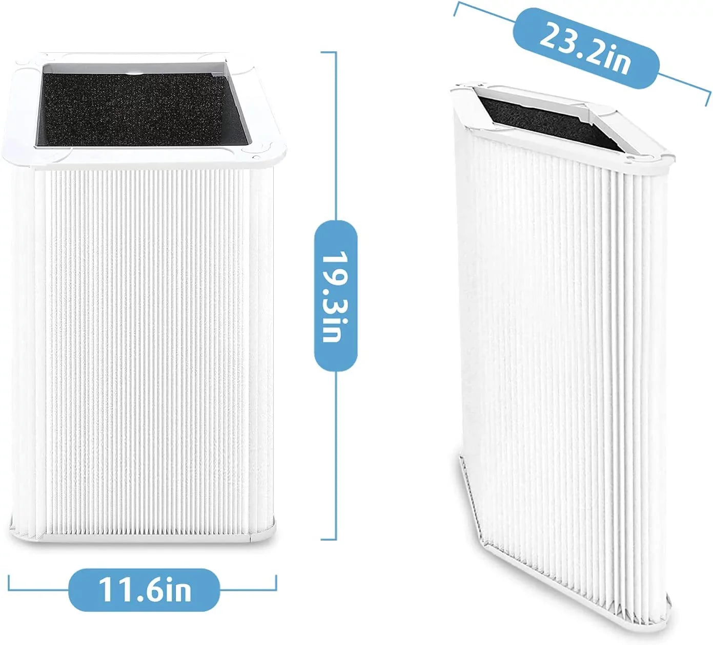 121 Replacement Filter Compatible with Blueair Blue Pure 121 Air Purifier; HEPA and Activated Carbon Filter