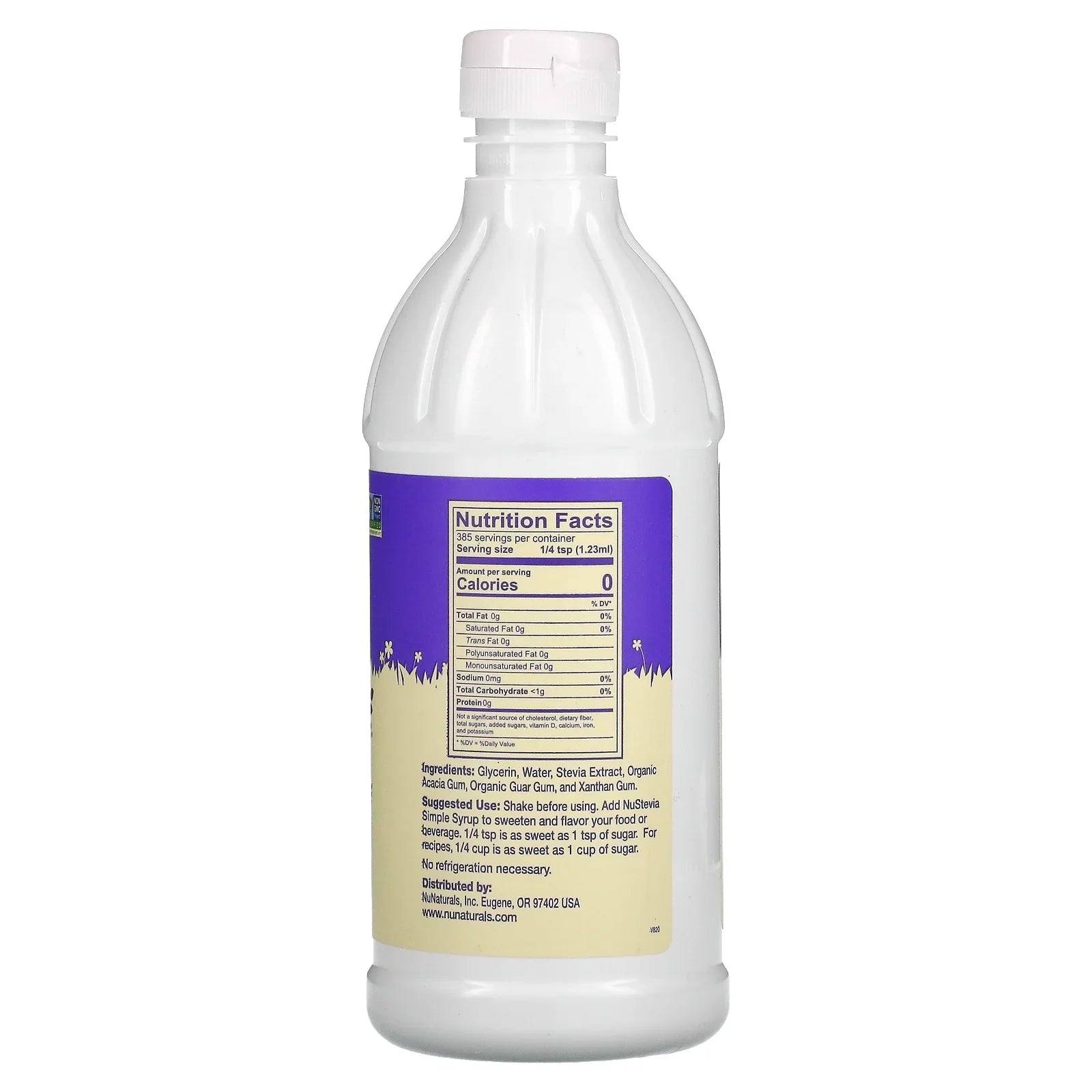 NuNaturals; Concentrated Simple Syrup; 16 fl oz (0.47 L)