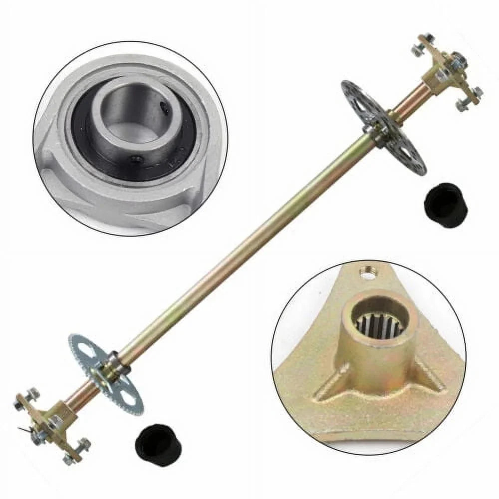 29"Go Kart Rear Live Axle Kit;Brake Assembly;Sprocket &Hub Fits Drift Trike Quad