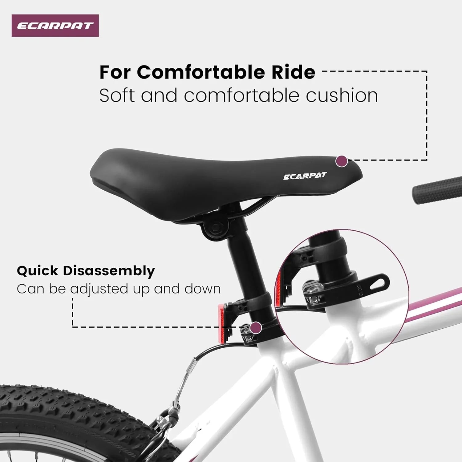 Ecarpat Kids’ Bike 20 foot Wheel; 20 foot Mountain Bike 7-Speed; Boys Girls Child Kids’ Bicycles