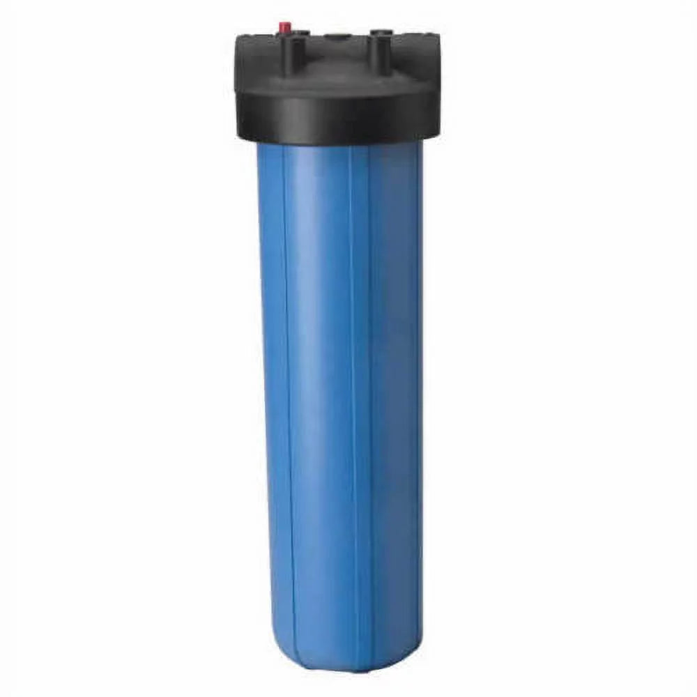 2 Pack: Big Blue Housing Canister Sump 1" NPT w/ Pressure Relief for 4.5" x 20" Whole House Filters