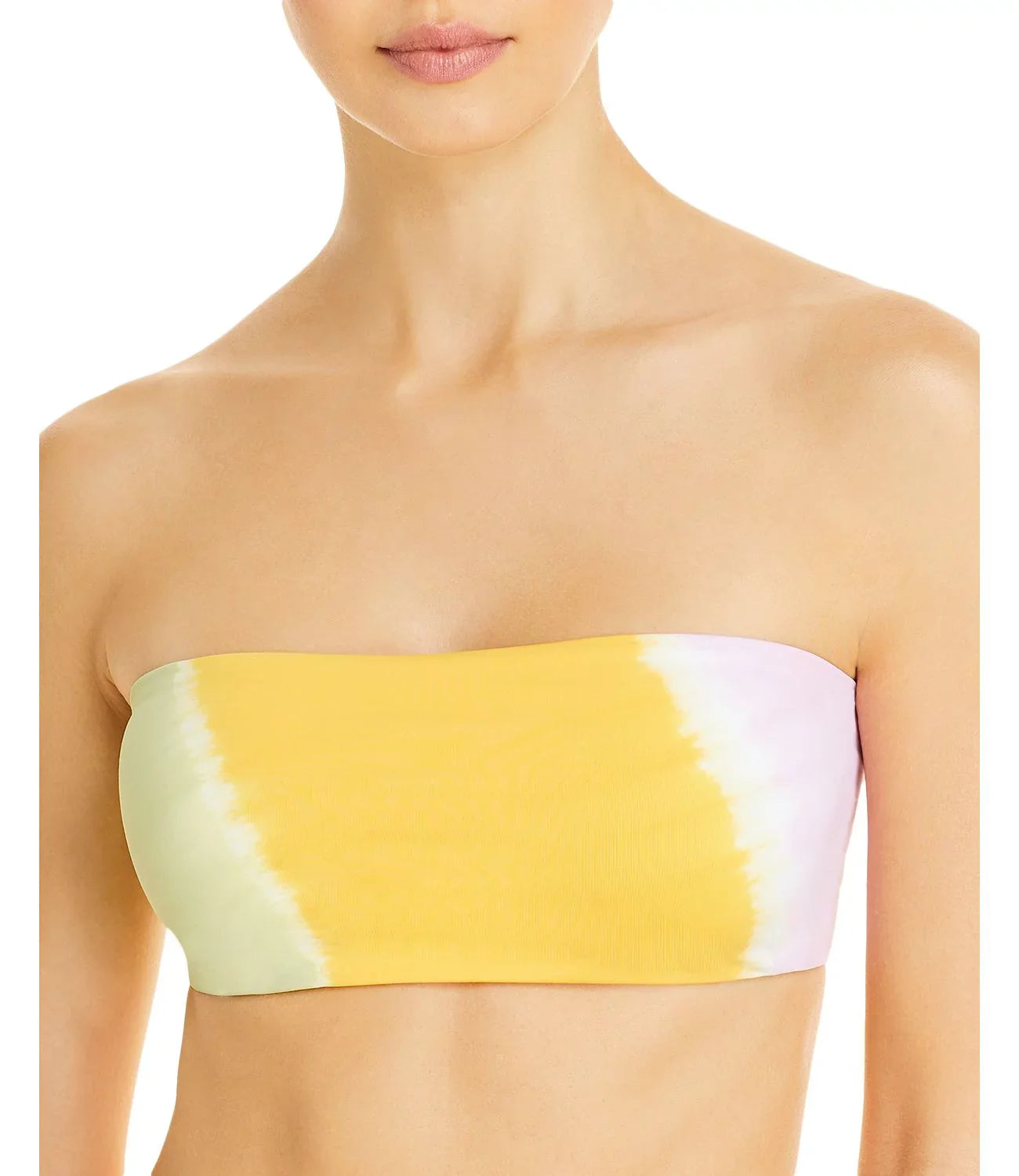 L Space Women's Beach Wave Bandeau Bikini Tops; Yellow; X-Small