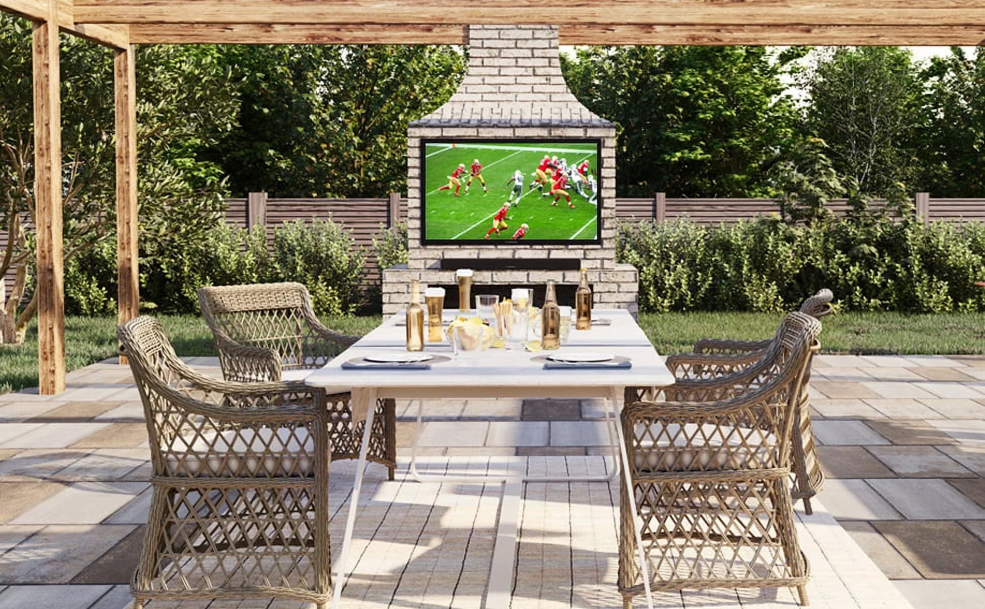 Furrion FDUP55CBS 55" Partial Sun Series Outdoor Weatherproof 4K UHD TV with an Additional 4 Year Coverage by Epic Protect (2021)