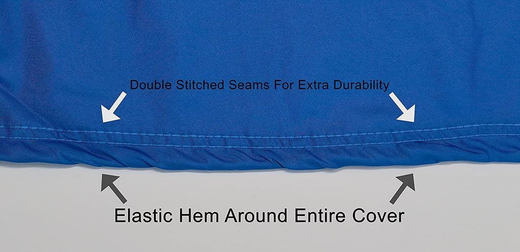 Weatherproof Jet Ski Covers for Yamaha Wave Runner V1 2015-2016 - Blue/Black Color - All Weather - Trailerable - Protects from Rain; Sun; UV Rays; and More! Includes Trailer Straps and Storage Bag