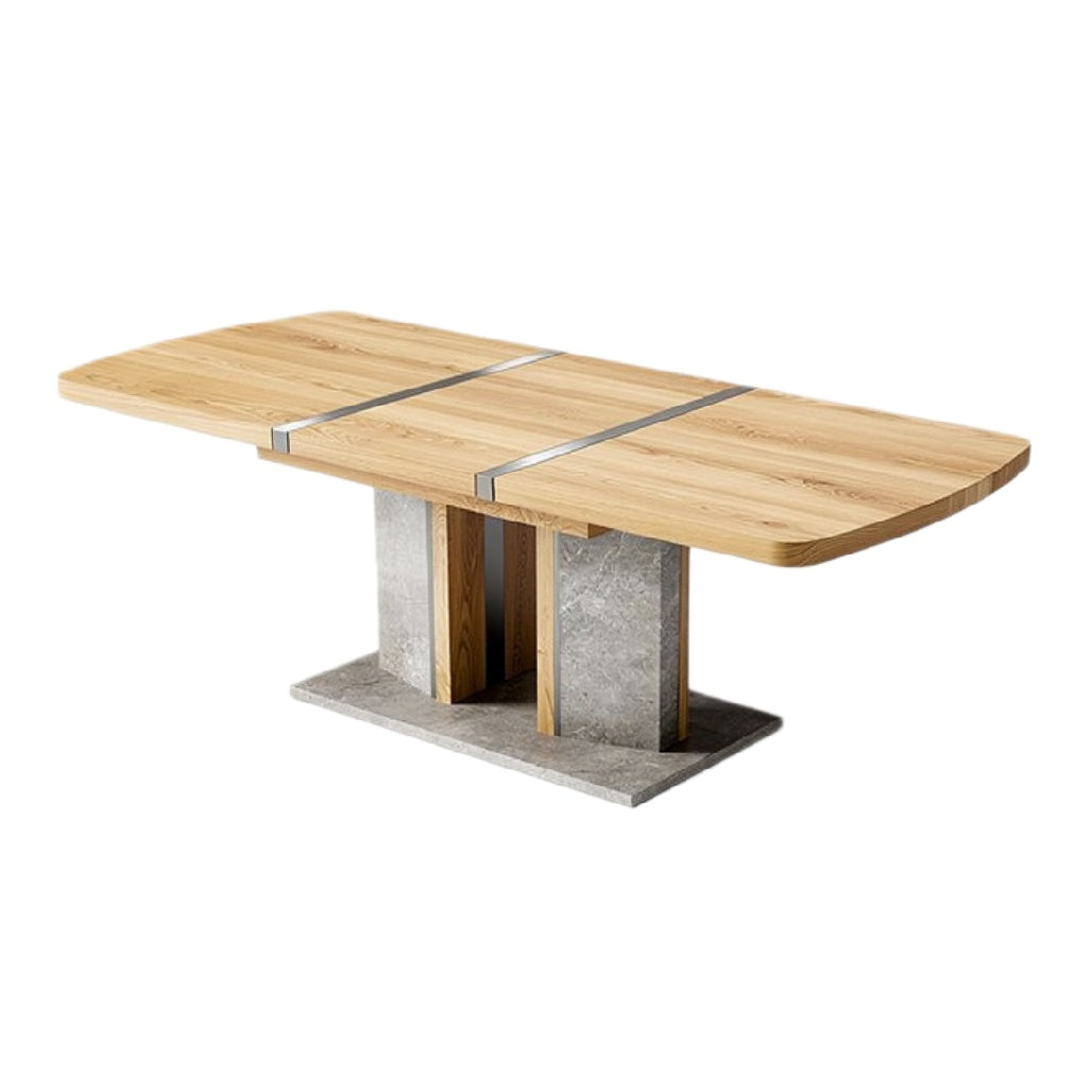 Eettafel van Hout en Beton met Moderne Ontwerp