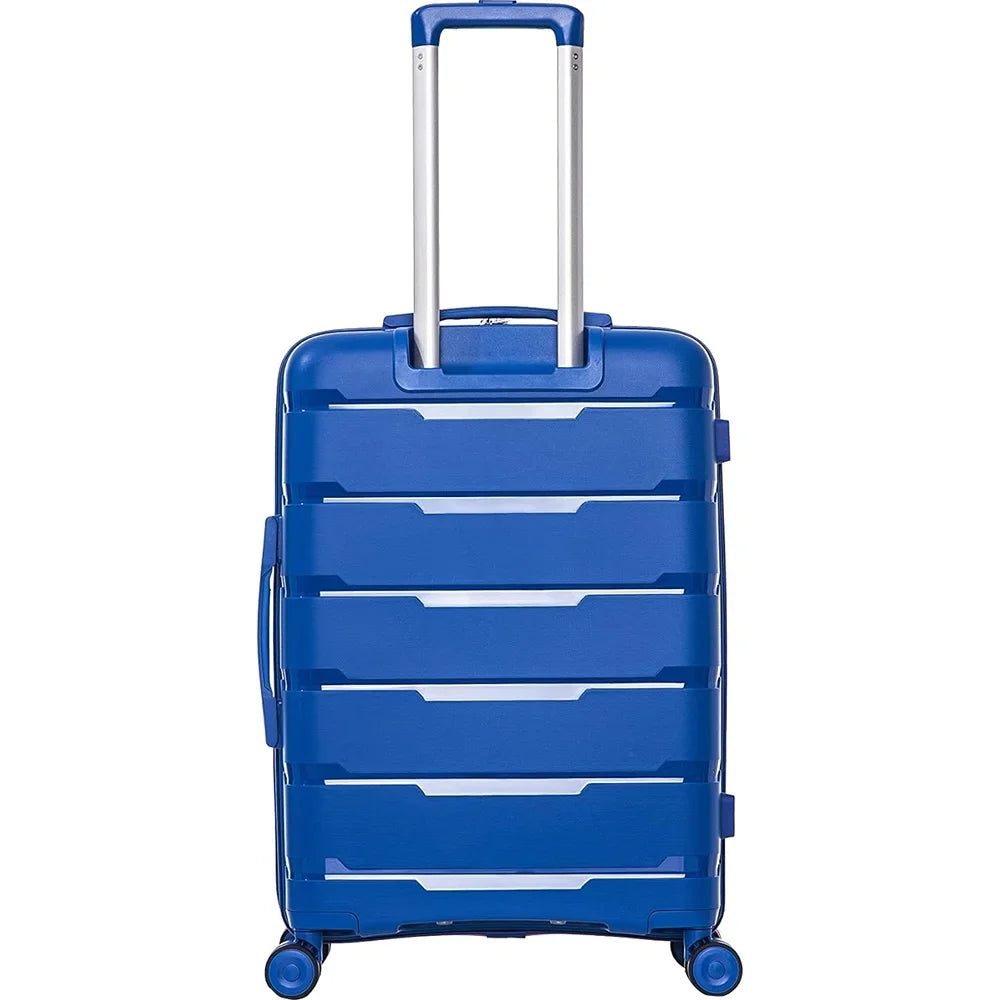 Rockland Pasadena Hardside Spinner Wheel Luggage; Blue; 19"; 23"; 27"- (Open Box)