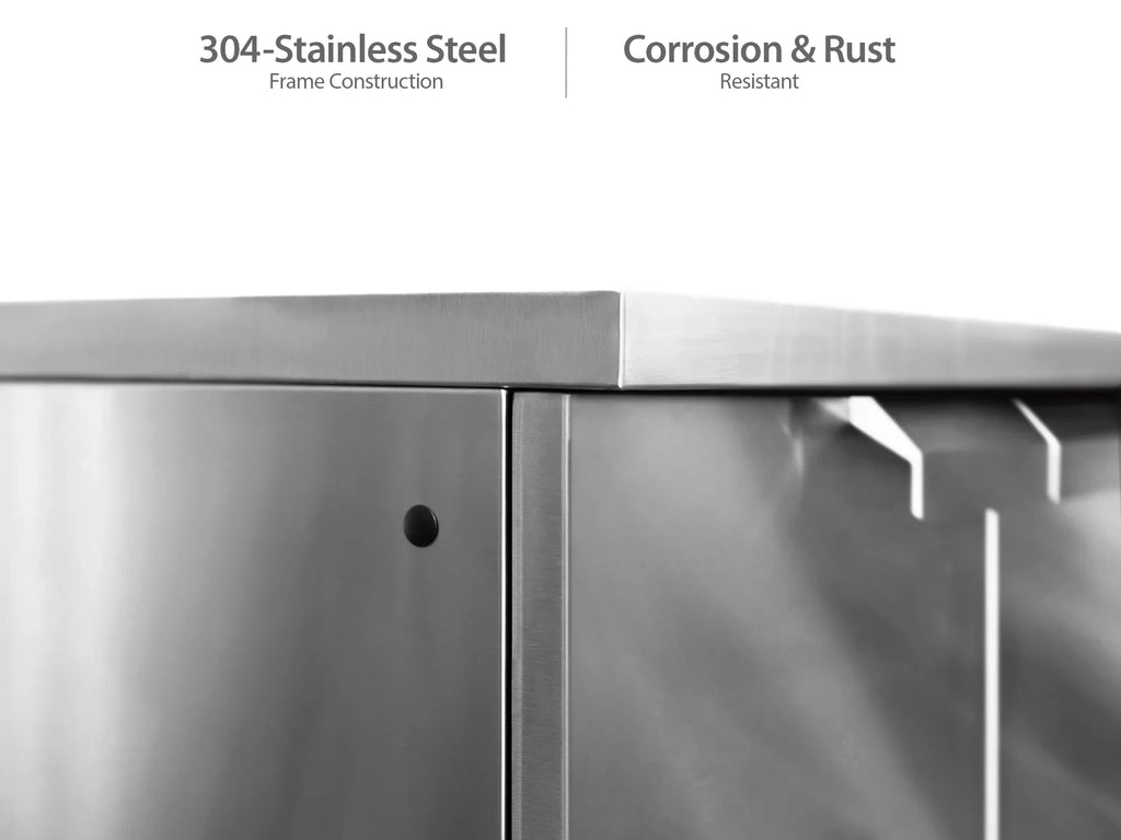Outdoor Kitchen 5 Piece Cabinet Set in Stainless Steel with Countertops