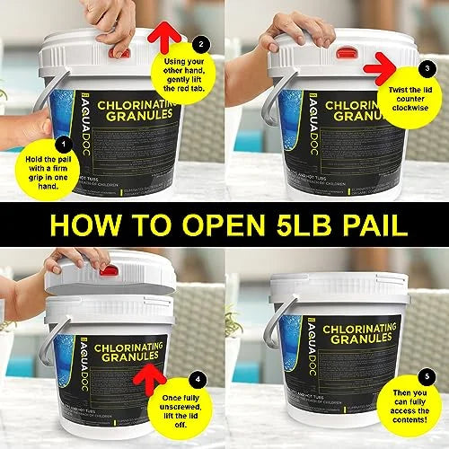 Pool Shock - Super Fast Acting Pool Chlorine Shock Treatment for Shocking Inground Pools and Above Ground Pools - This Shock Pool Treatment is a great Swimming Pool Shock for Saltwater Pools - AquaDoc
