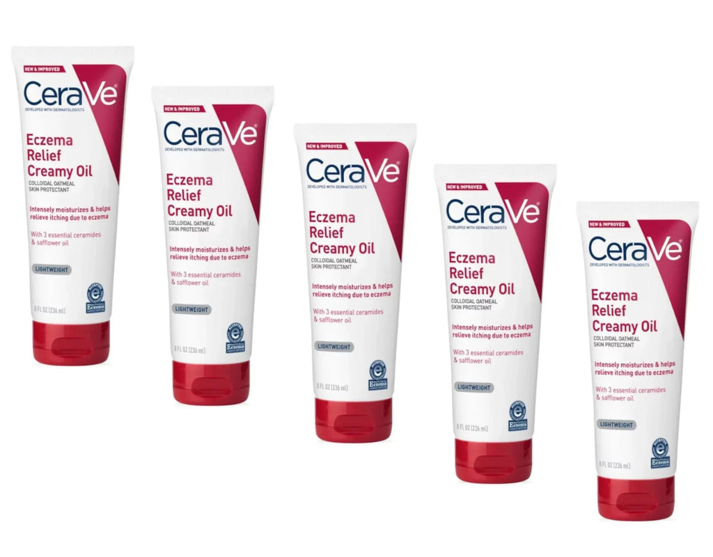 Cerave Eczema Relief Creamy Oil Oatmeal Skin Protectant; 8 Fl. Oz. - Pack of 5