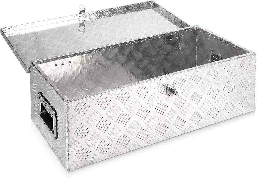 Heavy Duty 30'' Aluminum Tool Box Truck Tool Boxes for Bed of Truck Pickup Storage w/Lock Silver