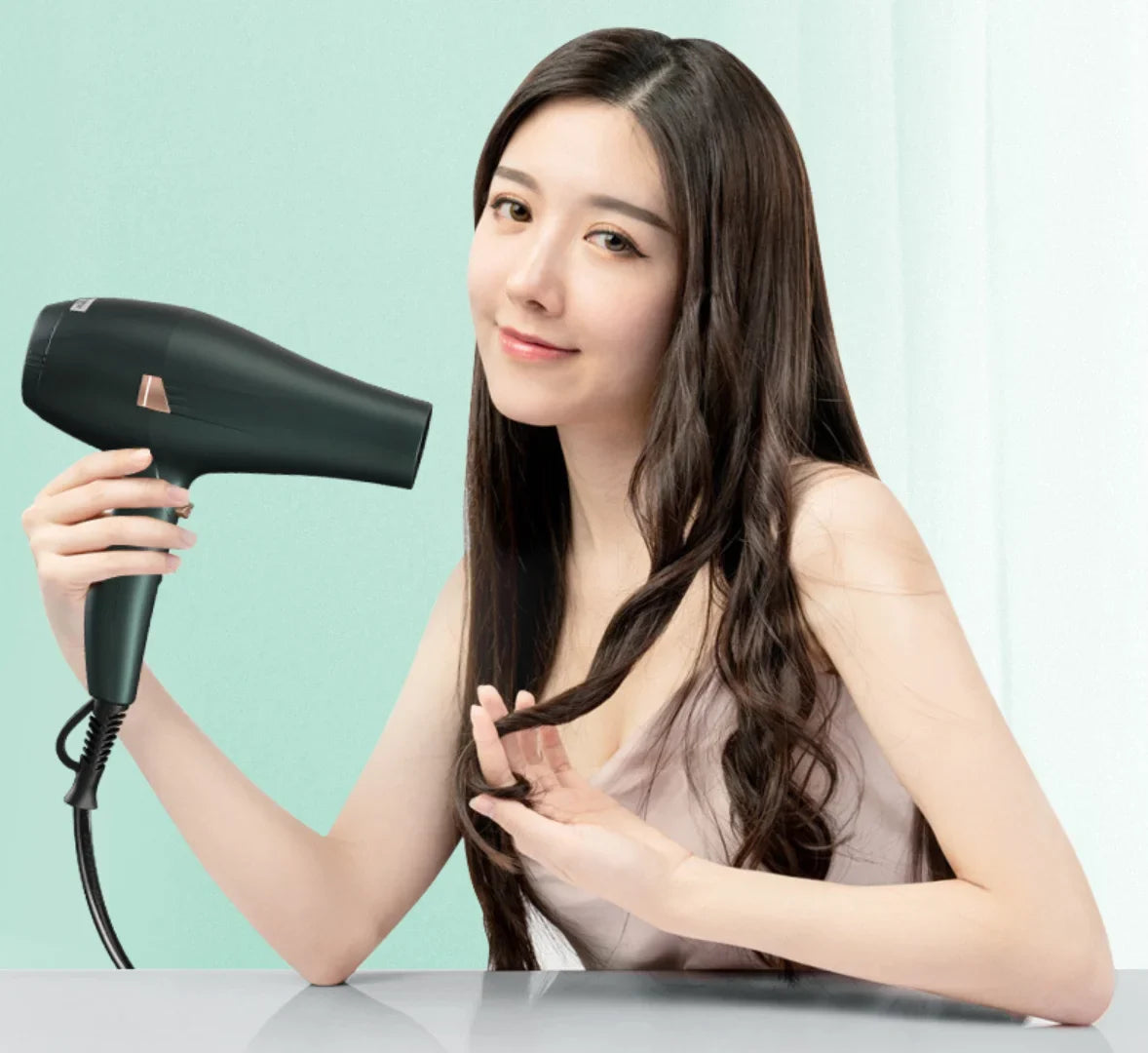 CONFU hot and cold air Hair Dryer; 2000W High Power Dryer; Quiet high wind professional hair stylist Dryer; Cool Shot Button; 3 Heat and 2 Speed Settings; Ionic Function for Shinier Results Silver