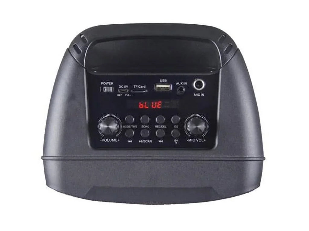 Open Box KODAK PRPS-1775 4" Double-Woofer Party Tower Speaker w/ Mic - BLACK