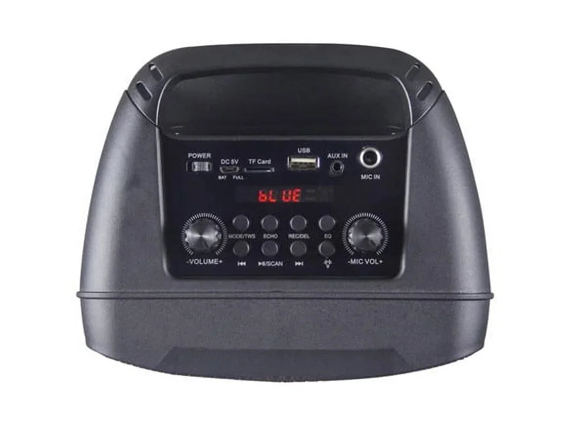 Open Box KODAK PRPS-1775 4" Double-Woofer Party Tower Speaker w/ Mic - BLACK