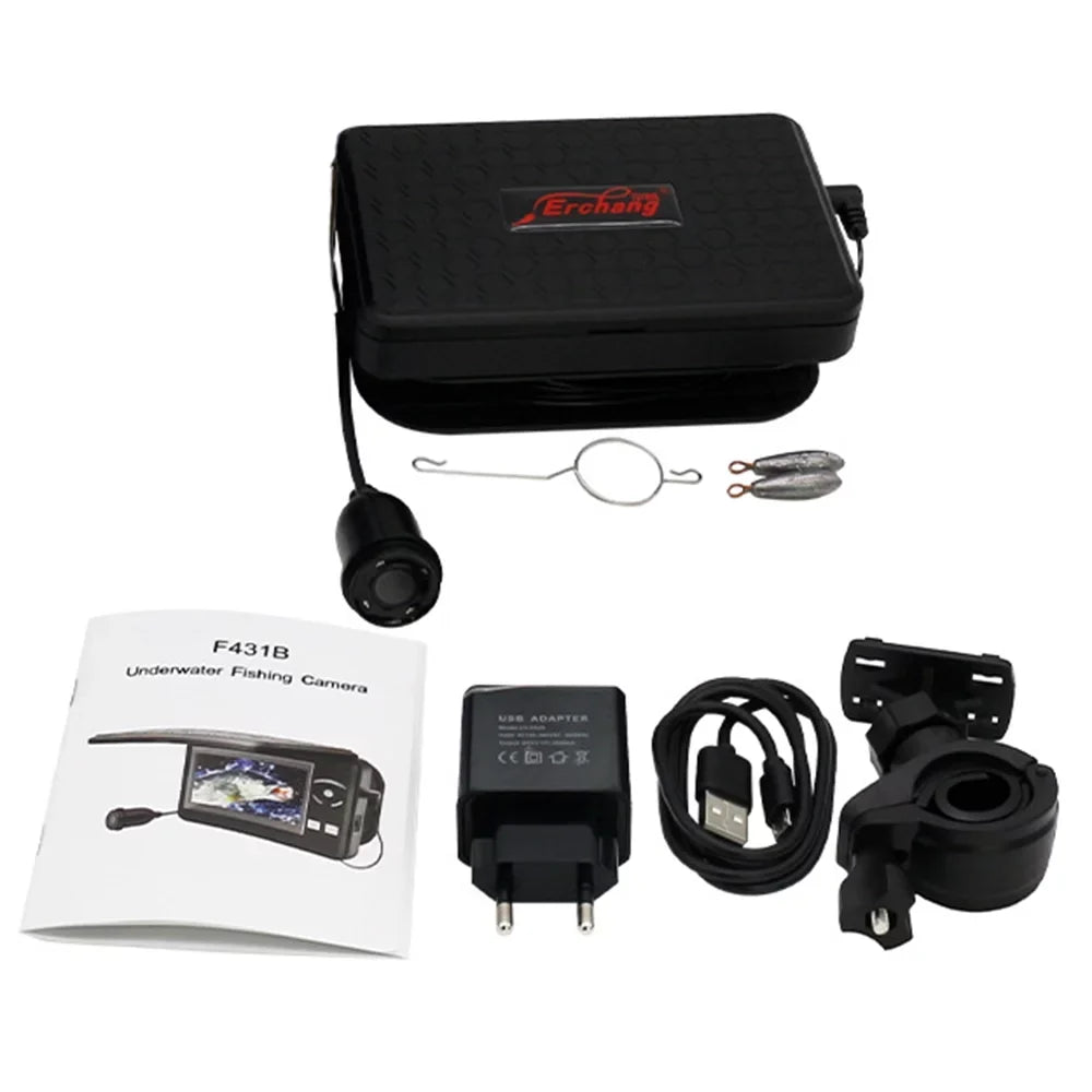 Portable Underwater Fishing Camera Liquidproof 720P Fish Finder with LCD Display Ideal for Sea Boat Fishing