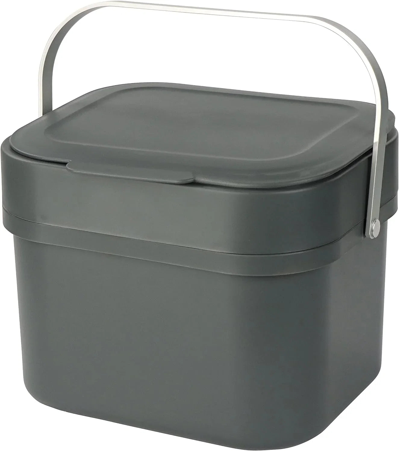 Small Compost Bin For Kitchen - 1Gal Countertop Compost Bucket For Food Scraps; Trash; Recycling And More - 4L Cabinet Or Wall Mounted Aluminum Indoor Compost Bin