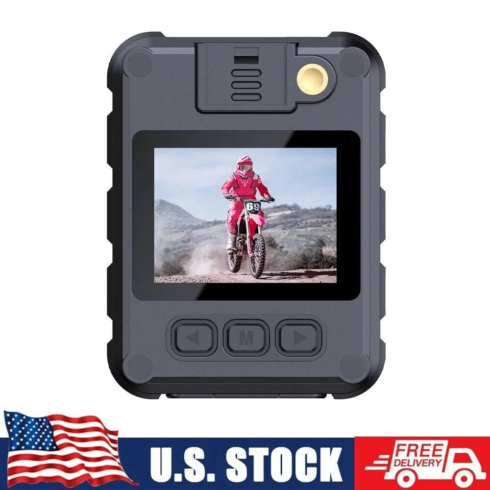 JLLOM Police Body Camera - Mini Camcorder with 1080P Audio Video DVR and IR Night Vision