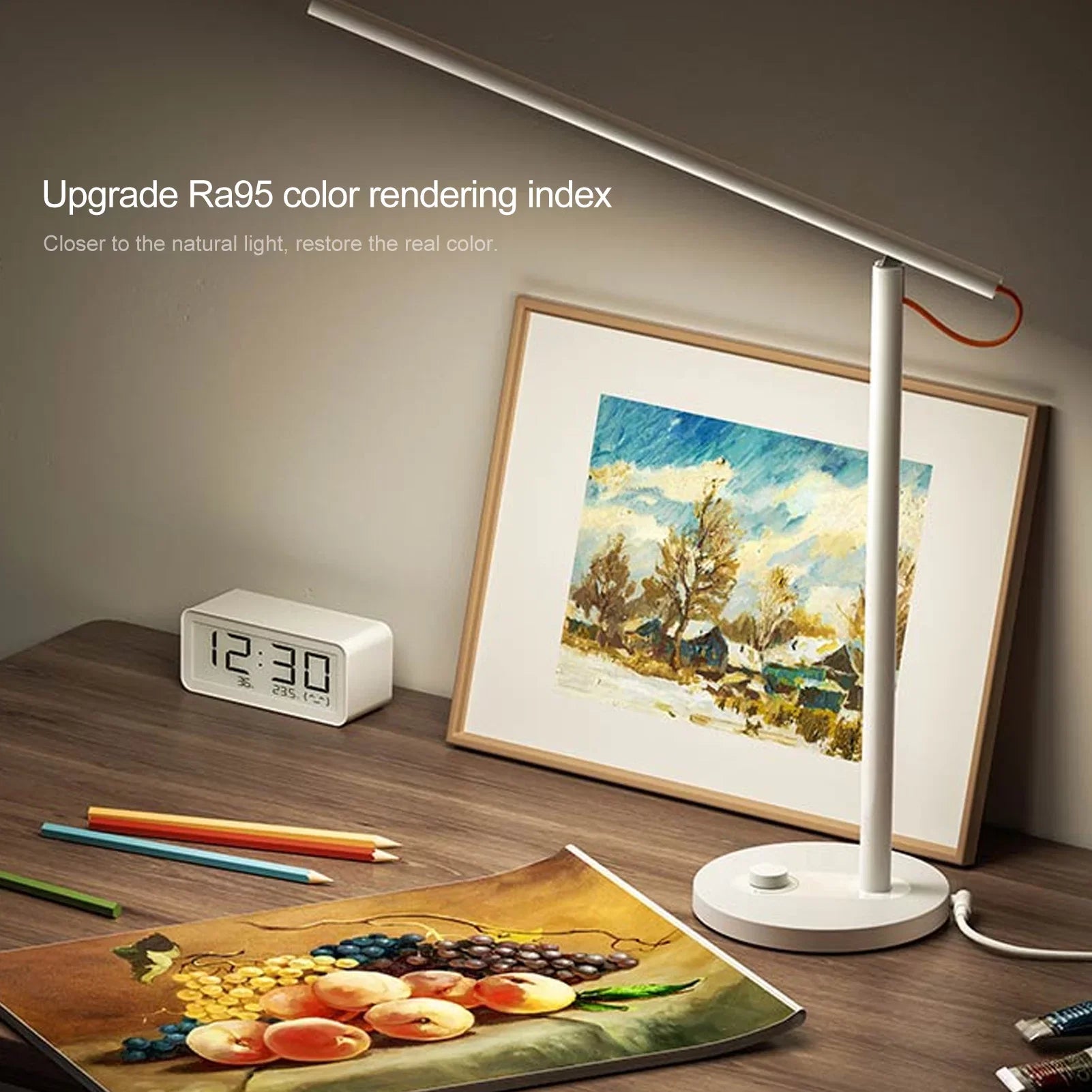 OWSOO Desk Smart Remote Control Dimmable Table Lamps Desklight Support Mobile Phone App Control 4 Mode;Flicker-Free Ra>95