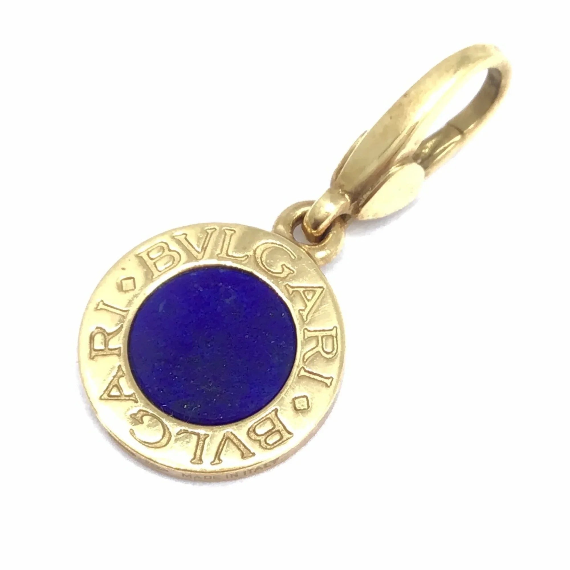 Pre-Owned BVLGARI Bvlgari Bulgari Pendant Top Lapis K18YG 750 4.2g Accessories Women Men Unisex (Good)
