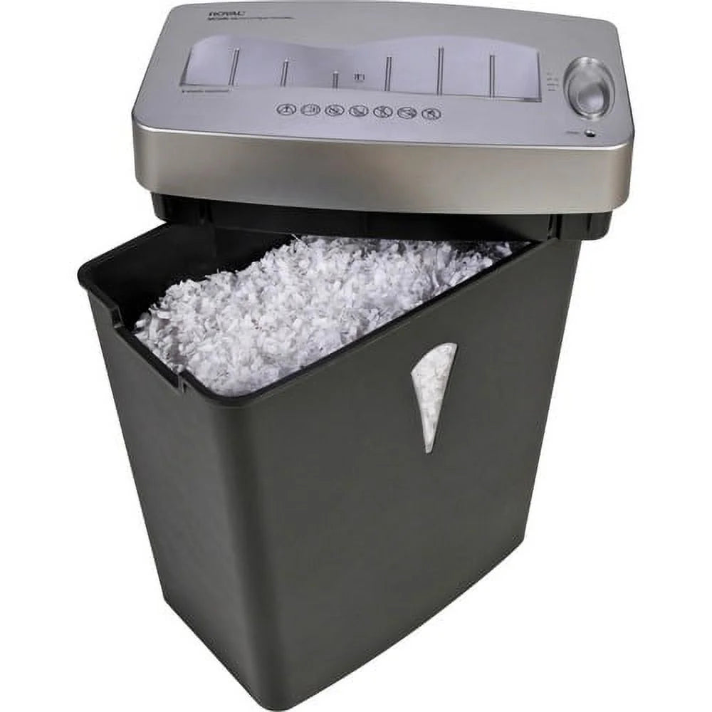 Royal MC500 Paper Shredder - Micro Cut - 5 Per Pass - for shredding Paper; Credit Card - 0.157" x 0.394" Shred Size - 4 gal Wastebin Capacity - Black; Silver