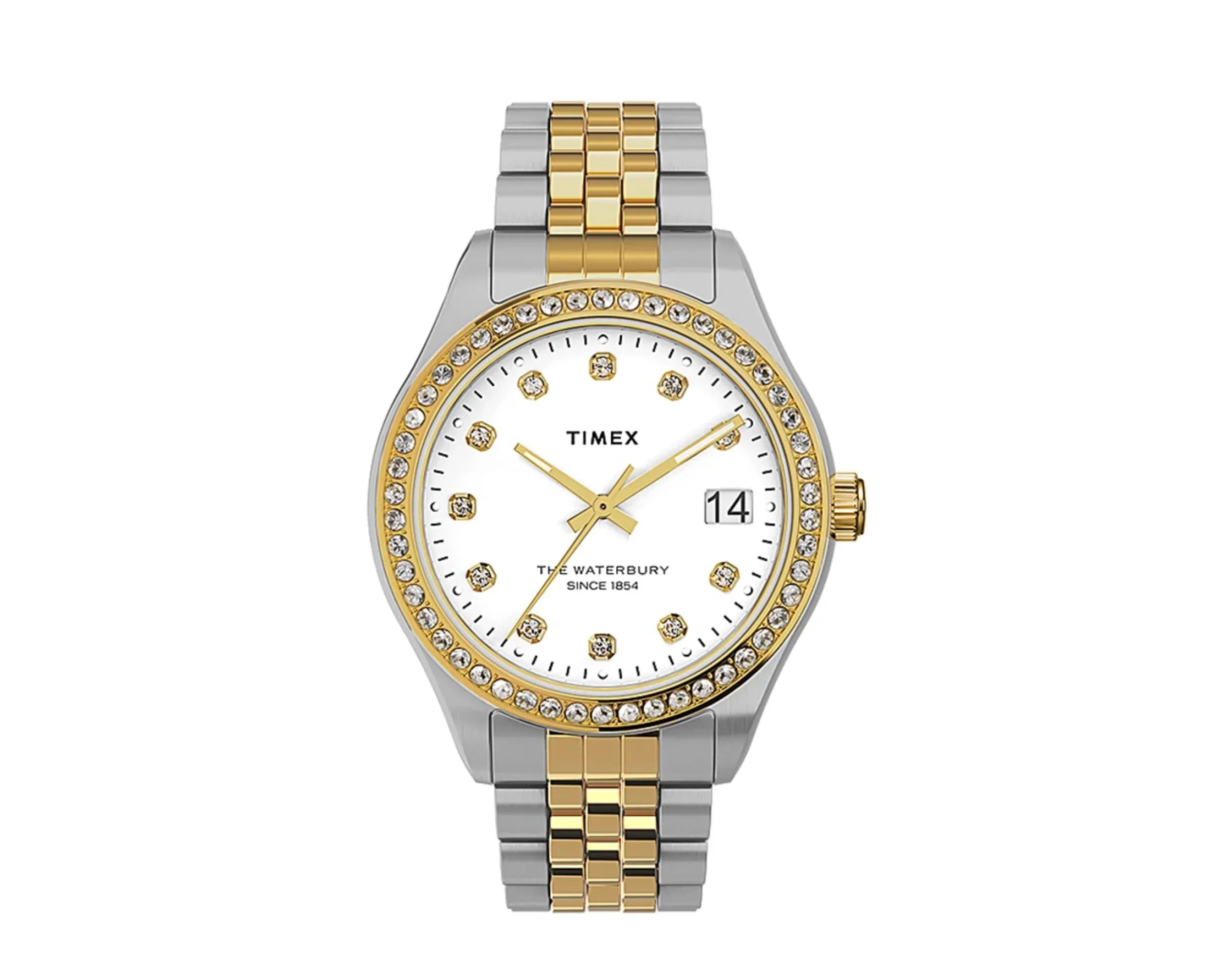 Timex Fluidbury Legacy with Swarovski� Crystals 34mm Stainless Steel Bracelet Women's Watch
