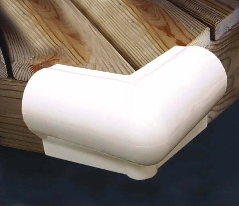 Taylor Made Products 90 Degree Vinyl Dock Corner Bumper (White) ; 6" X 6"