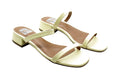 Dv Dolce Vita Women's Nadonna Block-Heel Barely-There Slides - Light Yellow(Size 6.5 US)