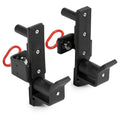 Titan Fitness T-2 Series Roller J-Hooks; UHMW Plastic; J-Hook Style Rack Mounted; 2;000 LB Capacity; Fits 2” x 2” Tubular Steel