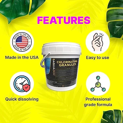 Pool Shock - Super Fast Acting Pool Chlorine Shock Treatment for Shocking Inground Pools and Above Ground Pools - This Shock Pool Treatment is a great Swimming Pool Shock for Saltwater Pools - AquaDoc