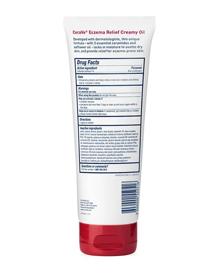 Cerave Eczema Relief Creamy Oil Oatmeal Skin Protectant; 8 Fl. Oz. - Pack of 5