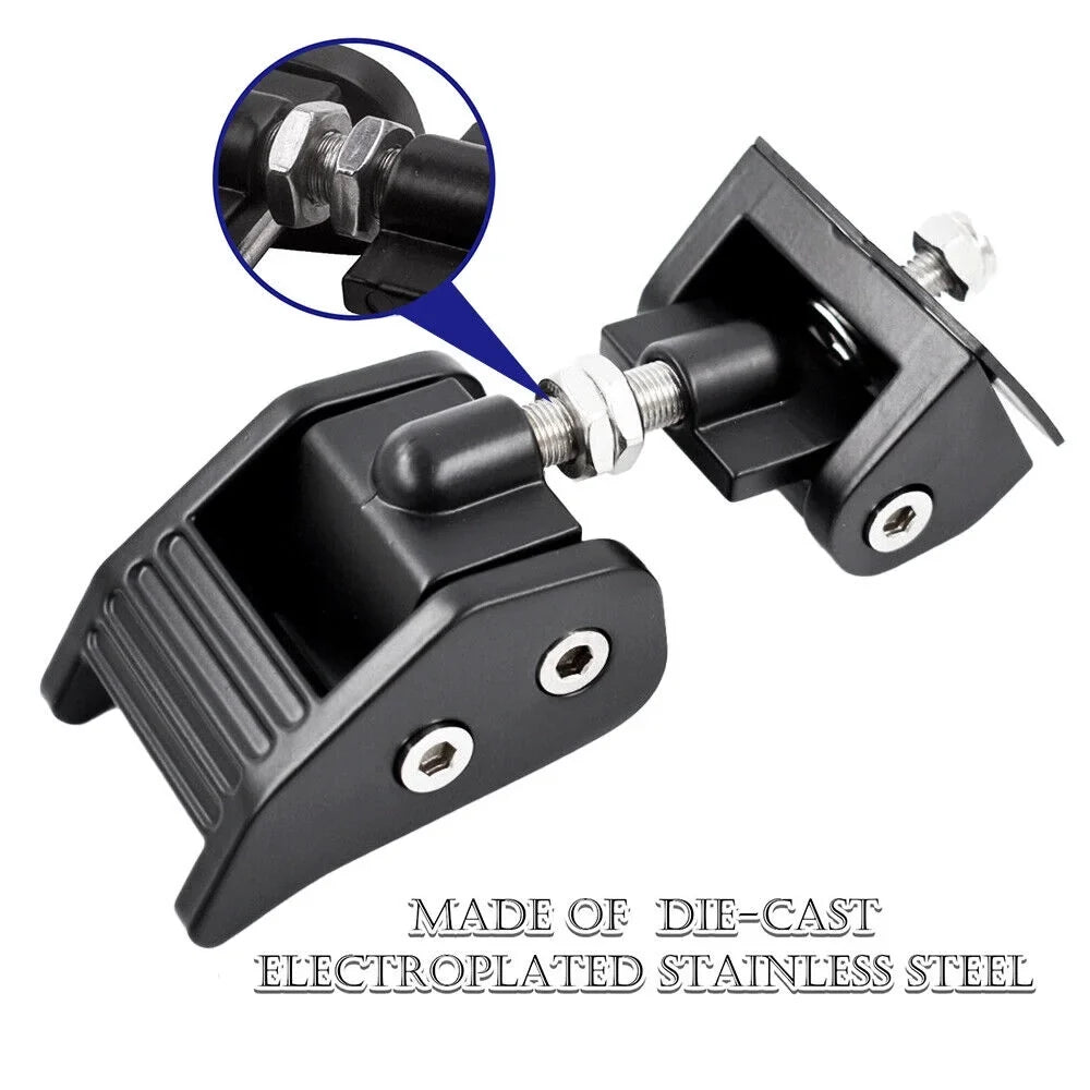 JLLOM Sturdy Black Hood Latch Lock Catch for Jeep Wrangler JK 07-18 - Defend Your Jeep in Style
