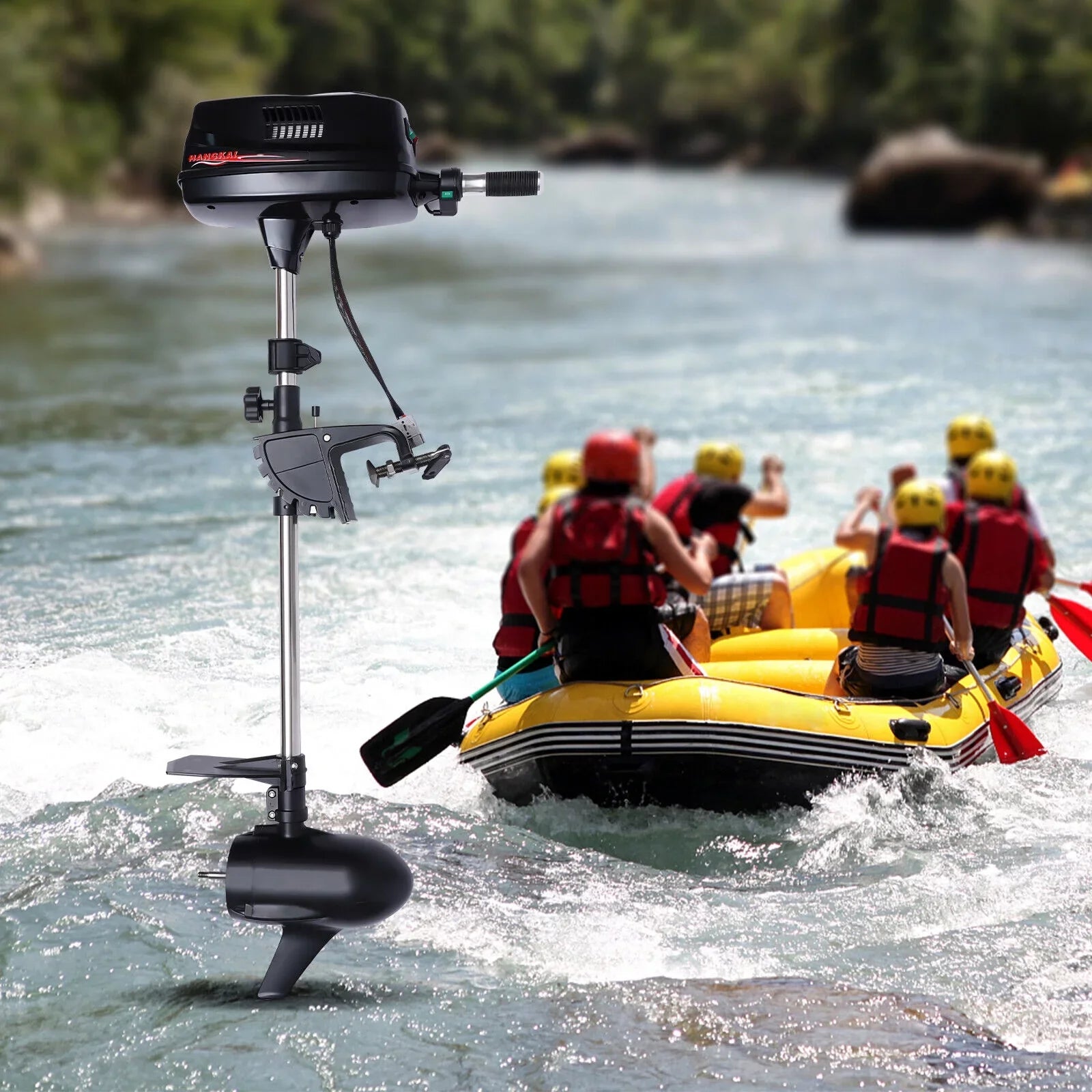 ZhdnBhnos 2.2KW 60V 10HP Heavy Duty Outboard Motor Fishing Boat Engine Powered Brushless Trolling Motor Tiller Control 3000 R/Min