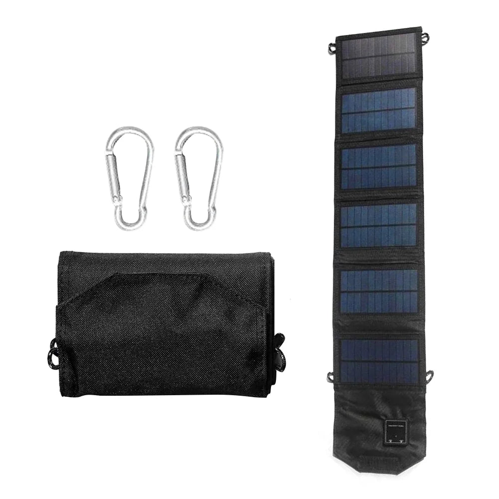 OWSOO 12W Foldable Solar Panel ; Dual USB Recharger for Camping Travel