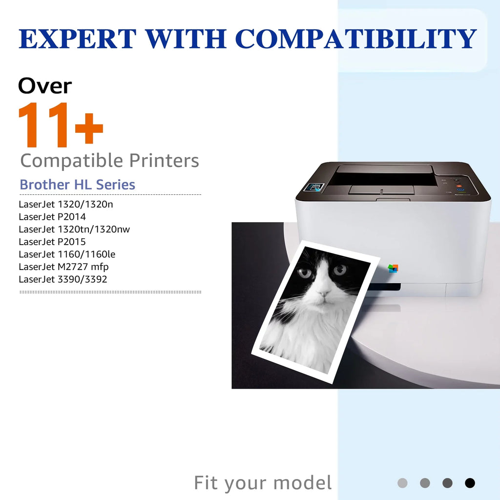 49A 53A Q5949A Halofox 49A Toner Cartridge Replacement for HP 49A Q5949A 53A Q7553A 49X Q5949X for HP Laserjet 1320 1320n 3390 1160 1320tn 1320nw 3392 P2015 P2015dn Printer Ink (Black; 6-Pack)
