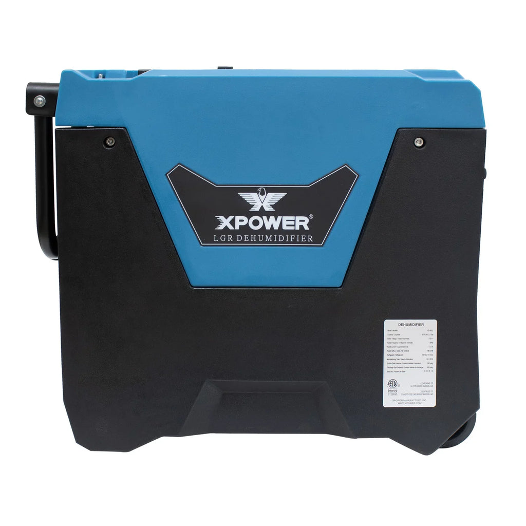 XPower 10 ft. LGR Dehumidifier with Automatic Purge Pump; Blue
