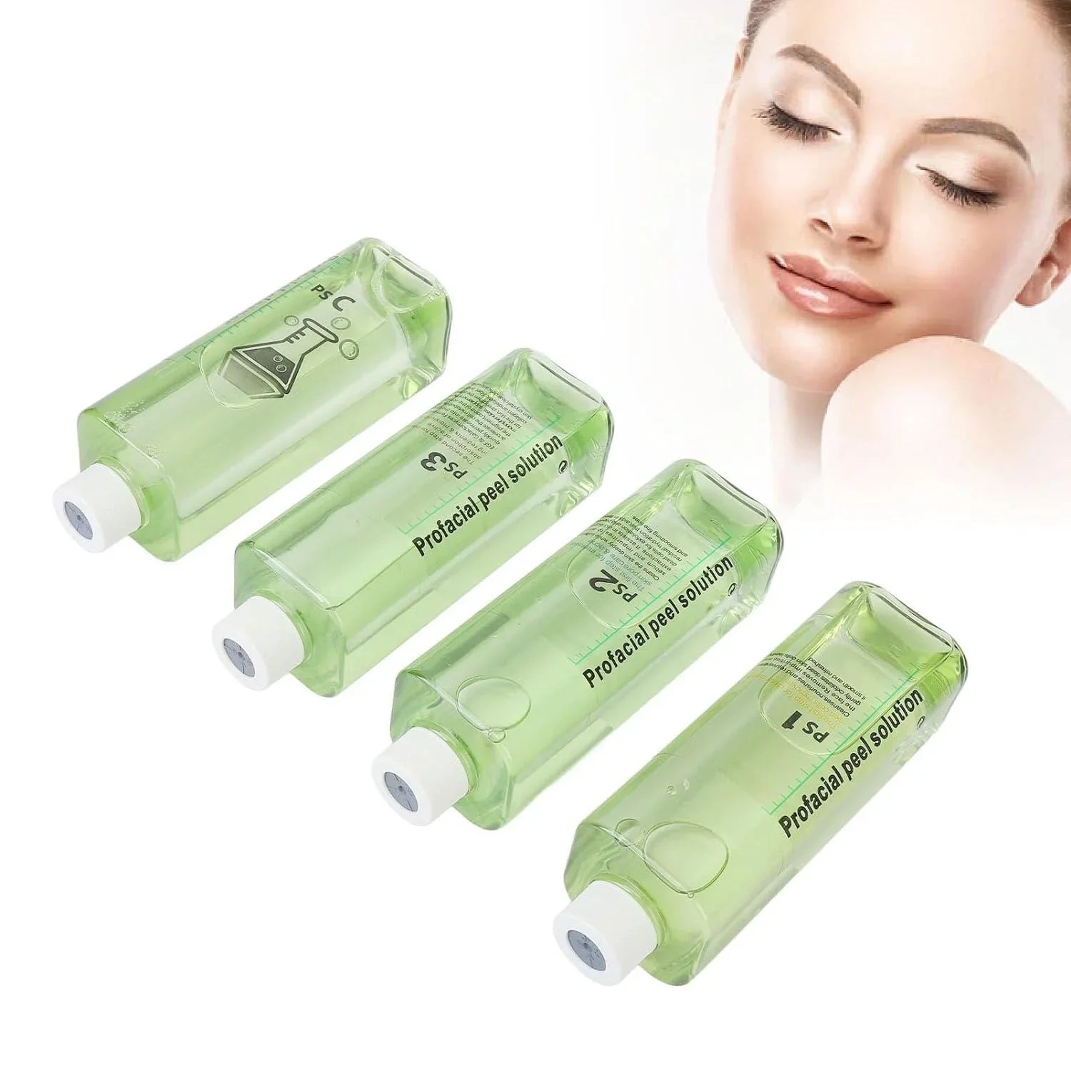 4pcs Hydra Peeling Facial Serum for Dermabrasion Device Deep Cleansing Hydro Dermabrasion Solution Daily Skin Care Brightening and Hydrating Facial Serum