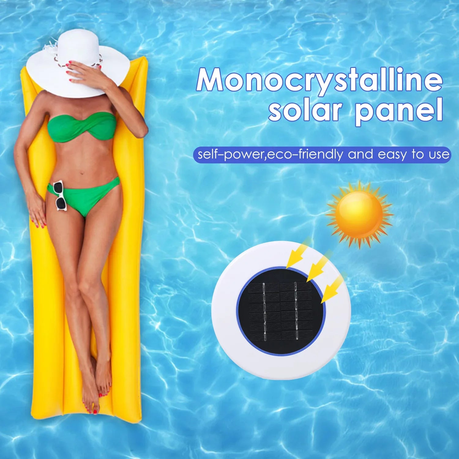 Mixfeer Solar Swimming Pool Solar Pool-Ionizer Swimming Pool Algae Inhibition Chlorine-Free Processor