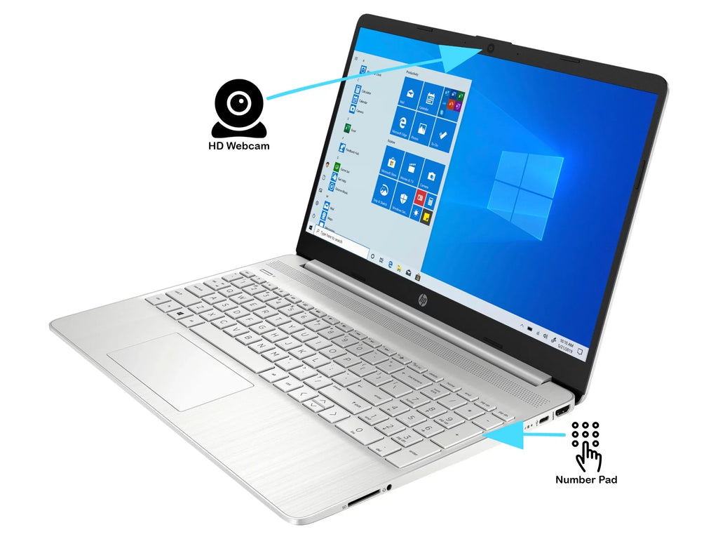 HP 15 Notebook; 15.6" HD Display; Intel Core i5-1135G7 Upto 4.2GHz; 32GB RAM; 1TB NVMe SSD; HDMI; Card Reader; Wi-Fi; Bluetooth; Windows 10 Home