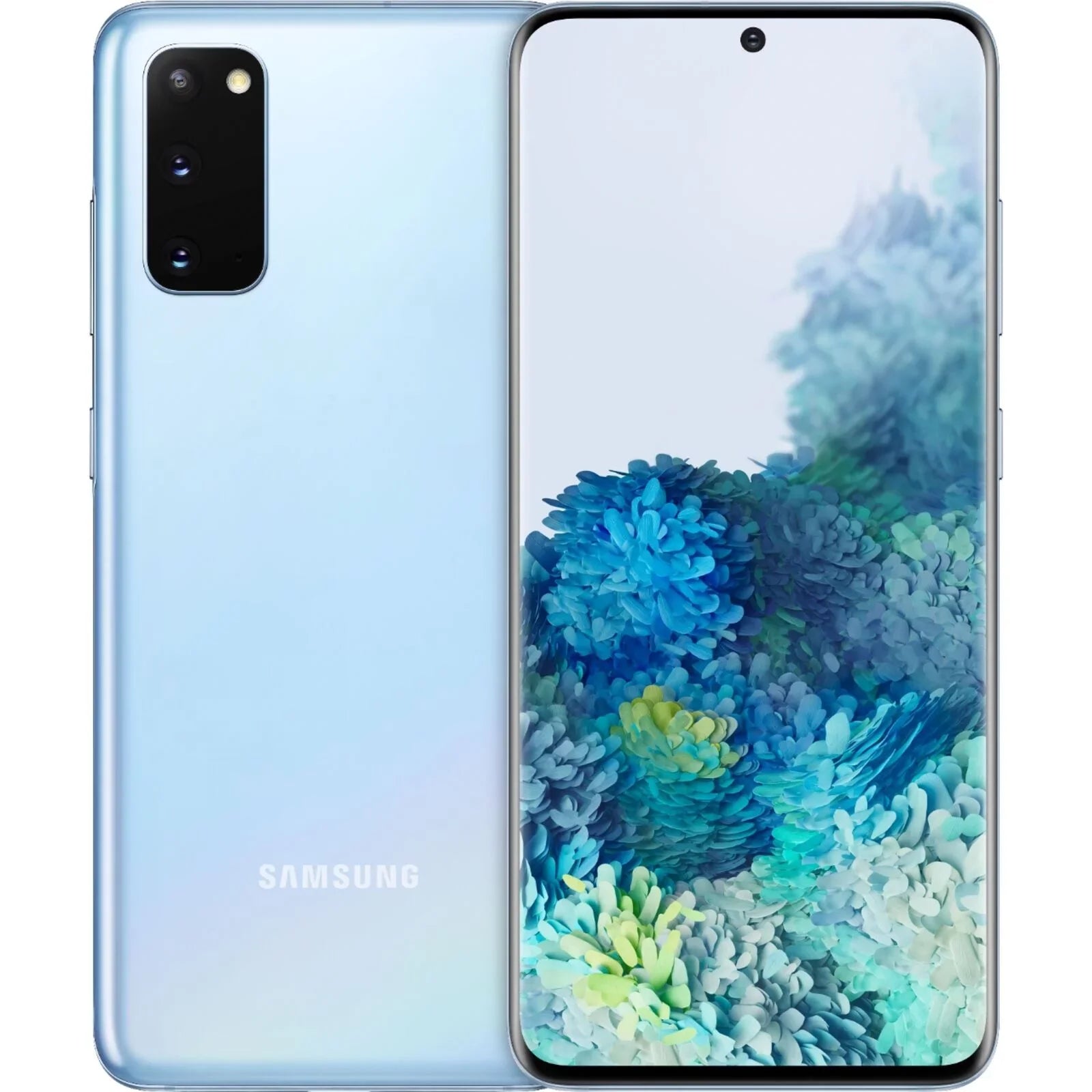 Restored Samsung Galaxy S20 Dual Sim G980F/DS (International Model Unlocked) 128GB Cloud Blue (Refurbished)