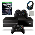 Microsoft Xbox One Original 500GB Gaming Console Black Headset 2 Controller Included With Call of Duty Ghosts Game BOLT AXTION Bundle Like New