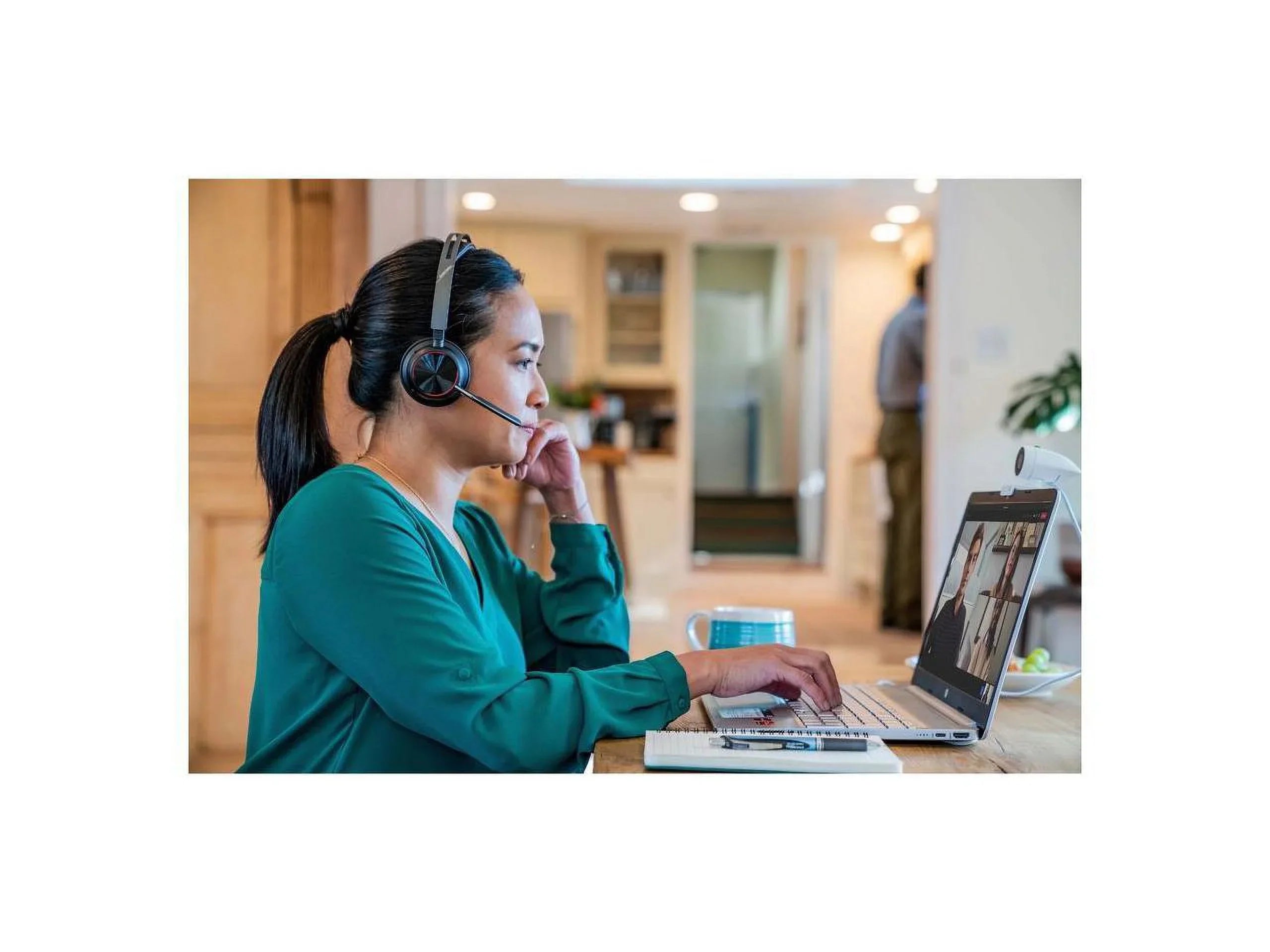 Poly Voyager Focus 2 USB-A Bluetooth Stereo Headset - Siri; Google Assistant - Stereo - USB Type A - Wired/Wireless - Bluetooth - 298.6 ft - 20 Hz - 20 kHz - On-ear; Over-the-head - Binaural - Supr...