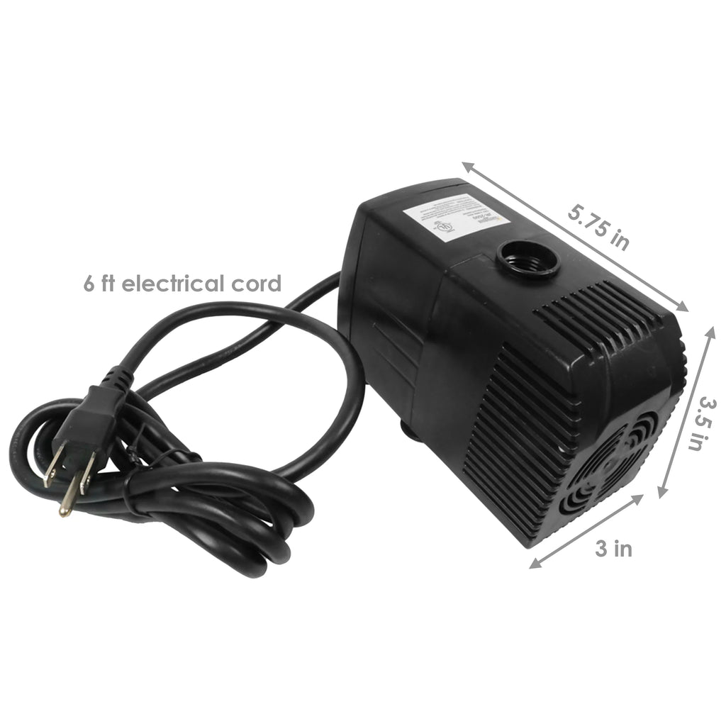 Sunnydaze Voltage-driven Pond Pump with Filter and 3 Heads Paint Heads - 120 Volts