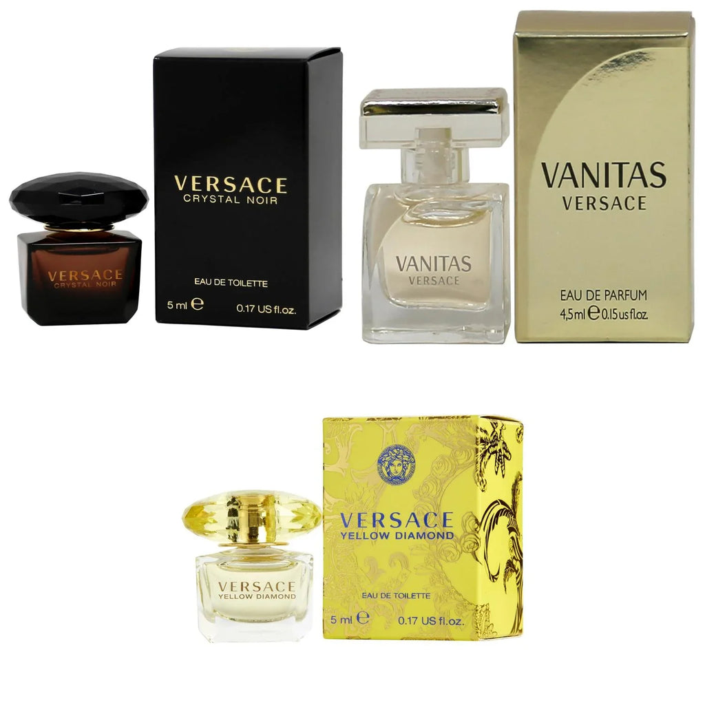 Versace Crystal Noir EDT; Vanitas EDP; Yellow Diamond EDT - 5ml 3PK Kit