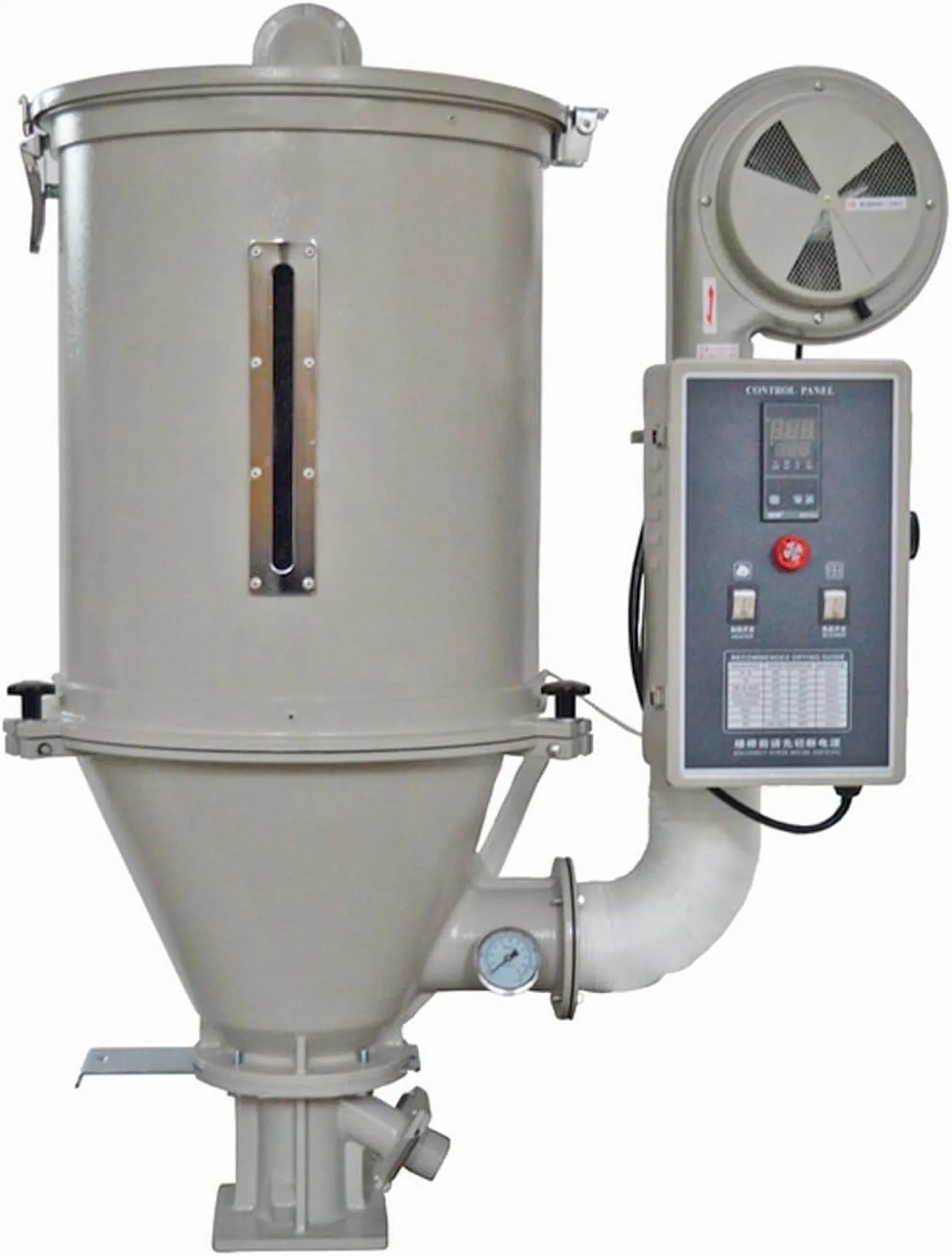 EQCOTWEA Plastic Dryer Plastic Dehumidifier Hopper Type 55lbs Capacity for PP PE ABS 220V 25KG