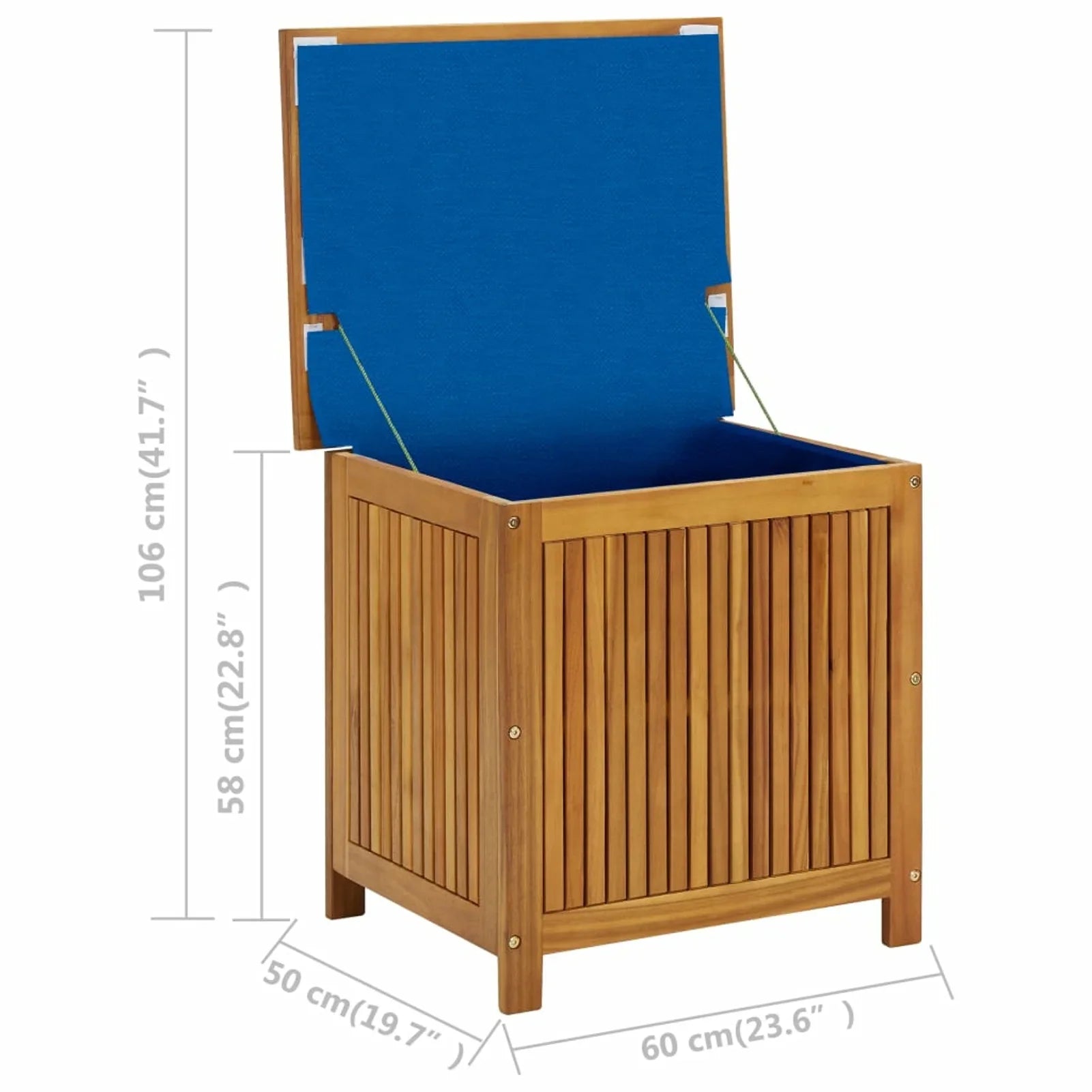 Andoer parcel;Deck Box Patio Box DeckCabinet Fluidproof 23.6"x19.7"x22.8" Wood Fluidproof ContainersContainers23.6"x19.7"x22.8" Cabinet Fluidproof Containers footes (w X