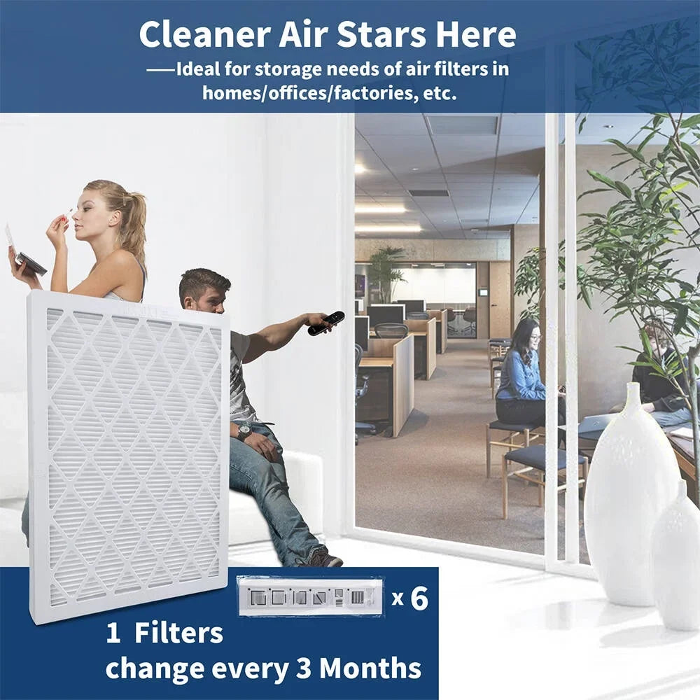 RSFDIYA Air Filter 16x25x1; 6-Pack MERV13 MPR 1800 HVAC AC Furnace Reusable Air Filters